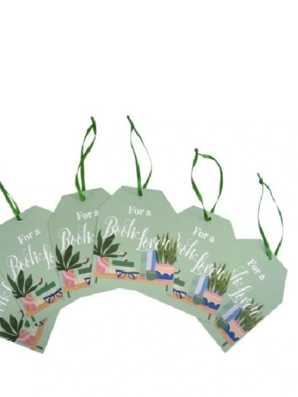 For a Book Lover Gift Tags - Set of 6. NWT